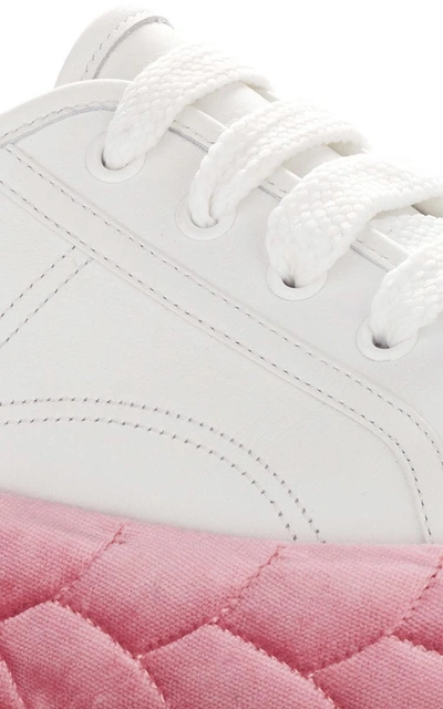 Shop Marco De Vincenzo White & Pink Sneakers