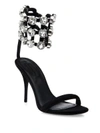 ALEXANDER WANG Antonia Jeweled Cage Suede Sandals