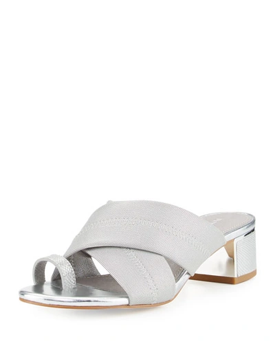 Donald J Pliner Toto Toe Ring Low-heel Sandal, Silver