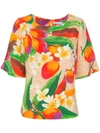 ISOLDA floral print blouse,シルク100%
