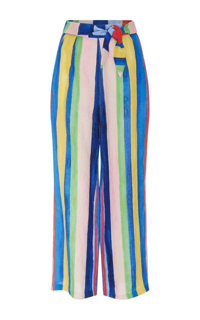 Shop Mara Hoffman Rainbow Stripe High Waist Pants