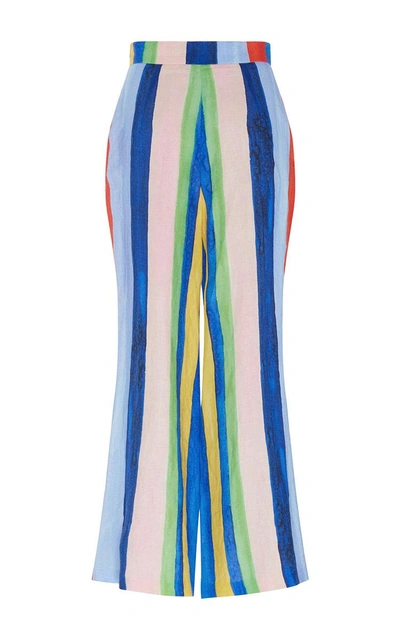 Shop Mara Hoffman Rainbow Stripe High Waist Pants