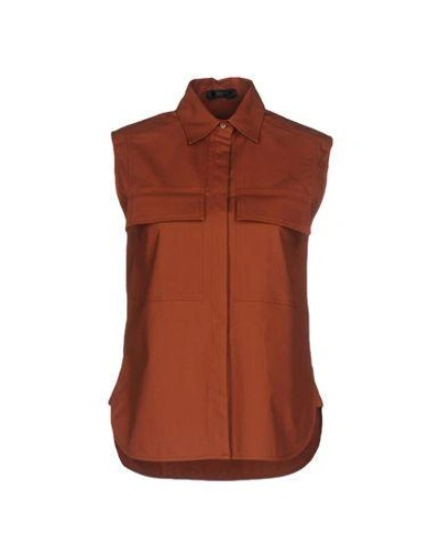 Belstaff Solid Color Shirts & Blouses In Brown