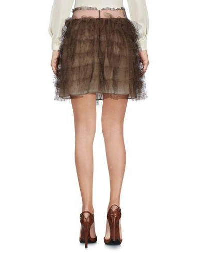 Shop Red Valentino Mini Skirts In Khaki