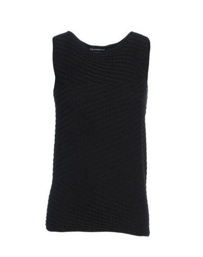 Shop Emporio Armani Tops In Black