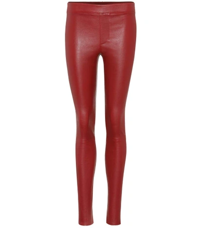 Shop Helmut Lang Leather Trousers In Ruly