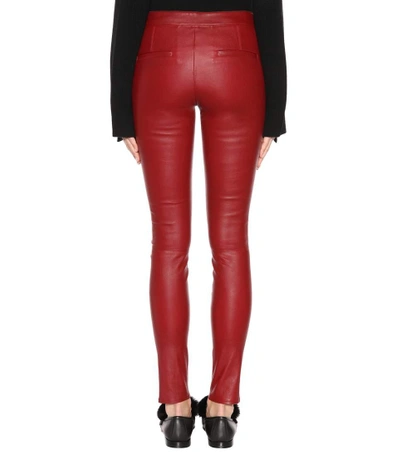 Shop Helmut Lang Leather Trousers In Ruly