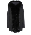MR & MRS ITALY Cotton parka with fur lining