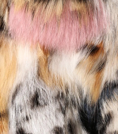 Shop Saint Laurent Fur Coat In Eaturel