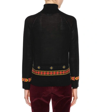 Shop Etro Wool And Silk-blend Sweater In Llack