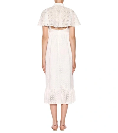 Shop Alexa Chung Broderie Anglaise Cotton Dress In White