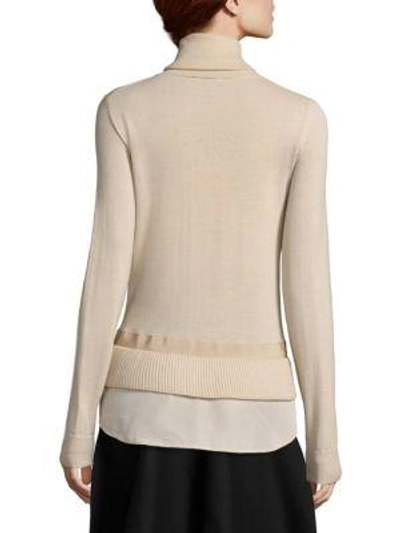 Shop Moncler Maglione Pullover In Tan