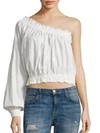 FREE PEOPLE Anabelle Cotton One-Shoulder Top