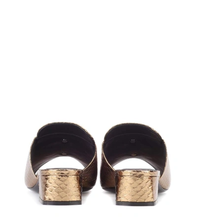 Shop Roger Vivier Exclusive To Mytheresa.com - Slipper New Strass Sandals In Gold