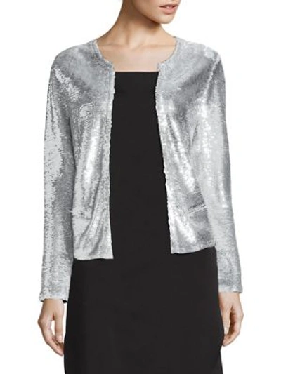 Shop Iro Omana Sequined Jacket In Silver