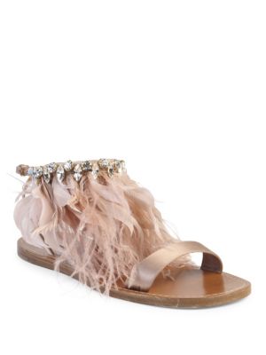 miu miu jeweled flat sandals