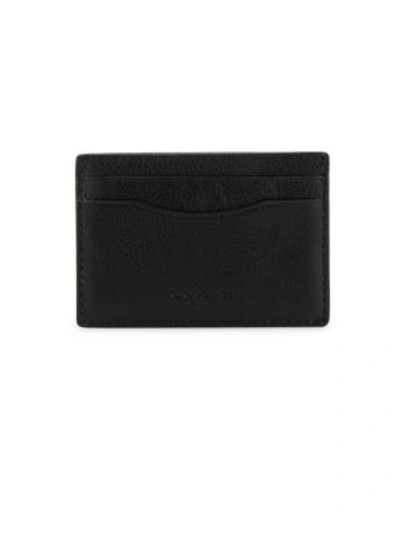 Shop Coach Midnight   Leather Card Case In Black
