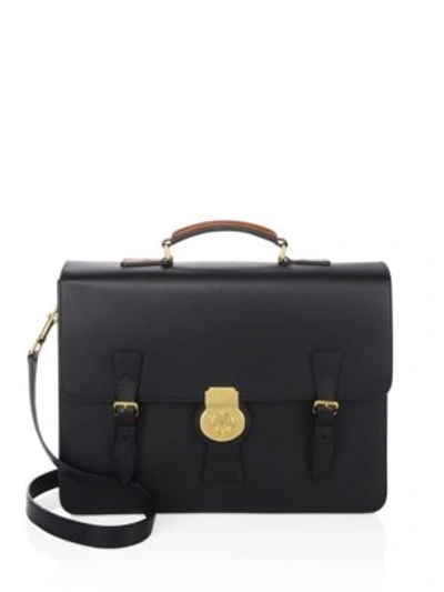Burberry Leather Briefcase In Black