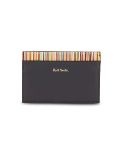Shop Paul Smith Leather Credit Card Holder In Multi