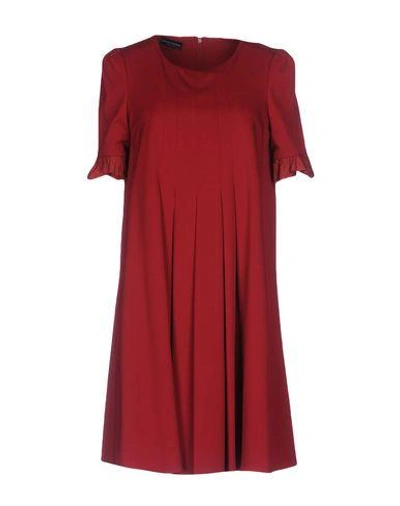 Emporio Armani Short Dresses In Brick Red