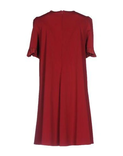 Shop Emporio Armani Short Dresses In Brick Red