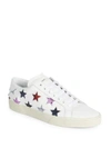 SAINT LAURENT Glittery Star Leather Low-Top Sneakers