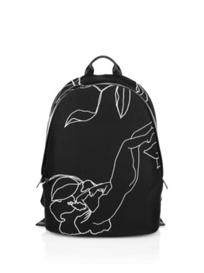 Paul Smith Black 'botanical Nudes' Backpack