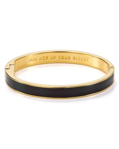 Kate Spade Ace Up Your Sleeve Idiom Bangle In Black