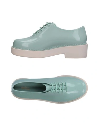 Melissa Lace-up Shoes In Light Green