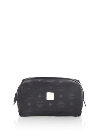 Shop Mcm Dieter Small Pouch In Navy Blue