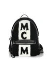 MCM Stark Shearling Stripe Backpack
