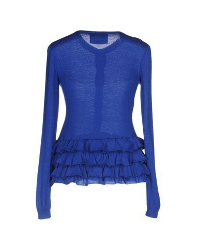 Shop Boutique Moschino Cardigan In Blue