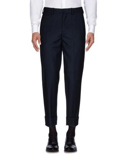 Shop Neil Barrett Casual Pants In Dark Blue