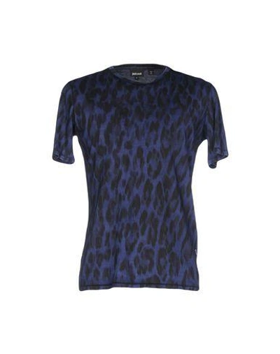 Shop Just Cavalli T-shirts In Dark Blue