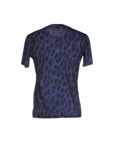 Shop Just Cavalli T-shirts In Dark Blue