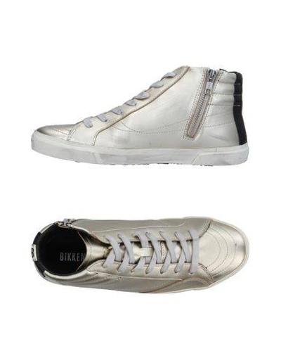 Shop Bikkembergs Sneakers In Platinum
