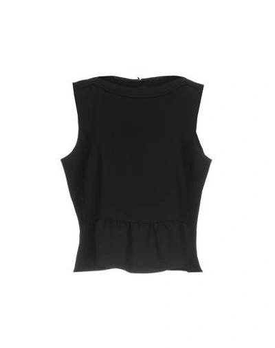 Emporio Armani Tops In Black