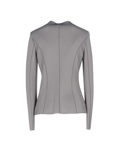 Shop Emporio Armani Blazer In Light Grey