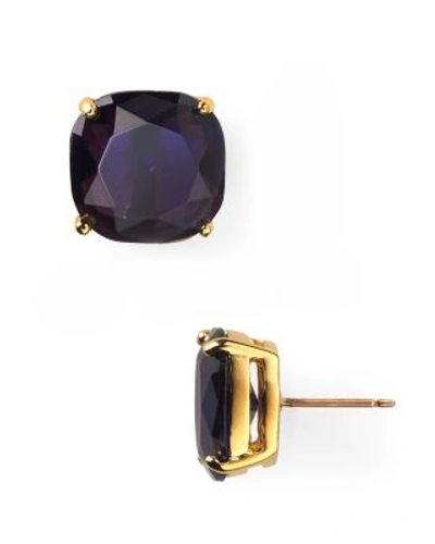 Shop Kate Spade New York Small Square Stud Earrings In Navy/gold
