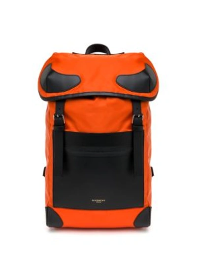 Givenchy Two-toned Backpack In Orange Black