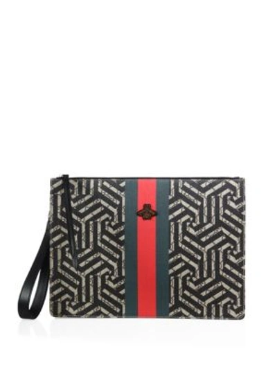 Gucci Leather Documents Holder In Multi