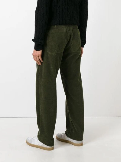 Shop Ami Alexandre Mattiussi Large Fit Trousers In Green