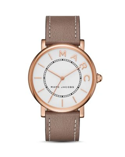 Shop Marc Jacobs Roxy Watch, 36mm In White/brown