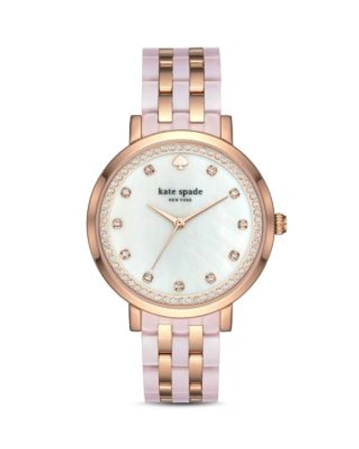 Shop Kate Spade New York Monterey Watch, 38mm In White/rose