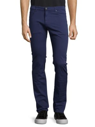 Versace Pantalone Gener Pants In Blue Marine