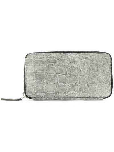 Shop Isaac Sellam Experience Embossed Wallet In Grey