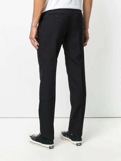 Shop Saint Laurent Straight Leg Trousers In Black