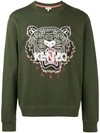 KENZO GREEN TIGER SWEATSHIRT,F765SW0014XC12171062