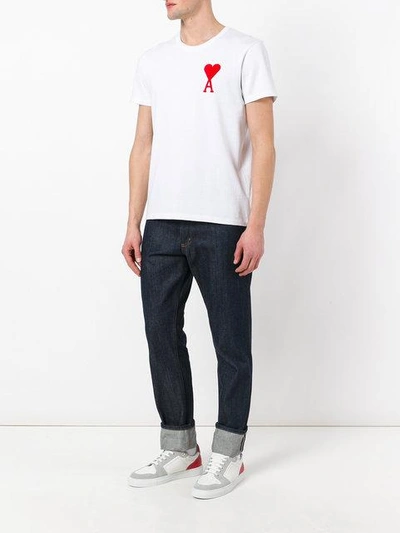 Shop Ami Alexandre Mattiussi T-shirt Mit Grafischem Print - Weiss In White