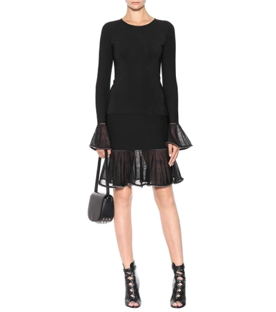 Shop Alexander Wang Embellished Poet-sleeved Top In Black